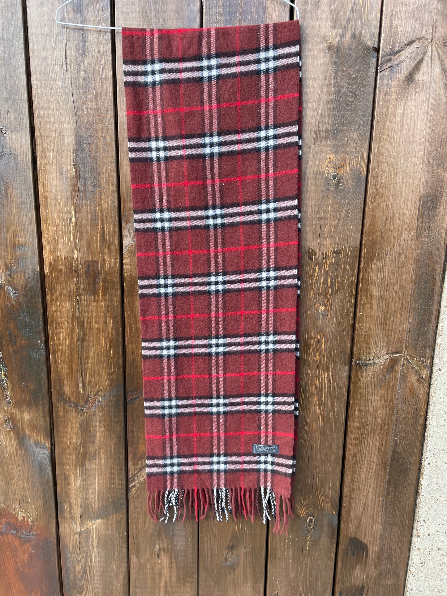 00s Burberry Nova Check brown lambswool Scarf