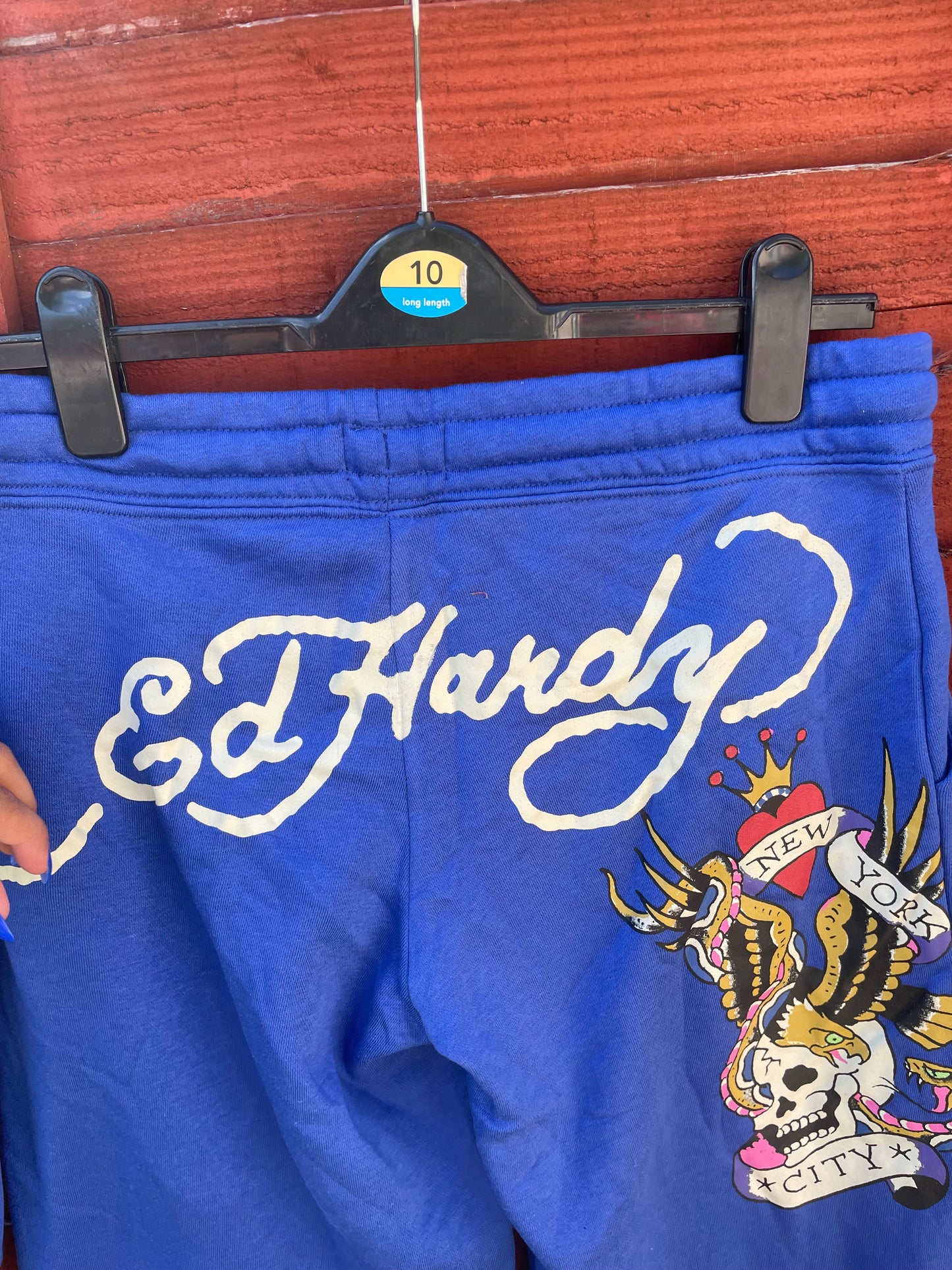 Ed hardy y2k blue skull tattoo tracksuit NWOT Medium