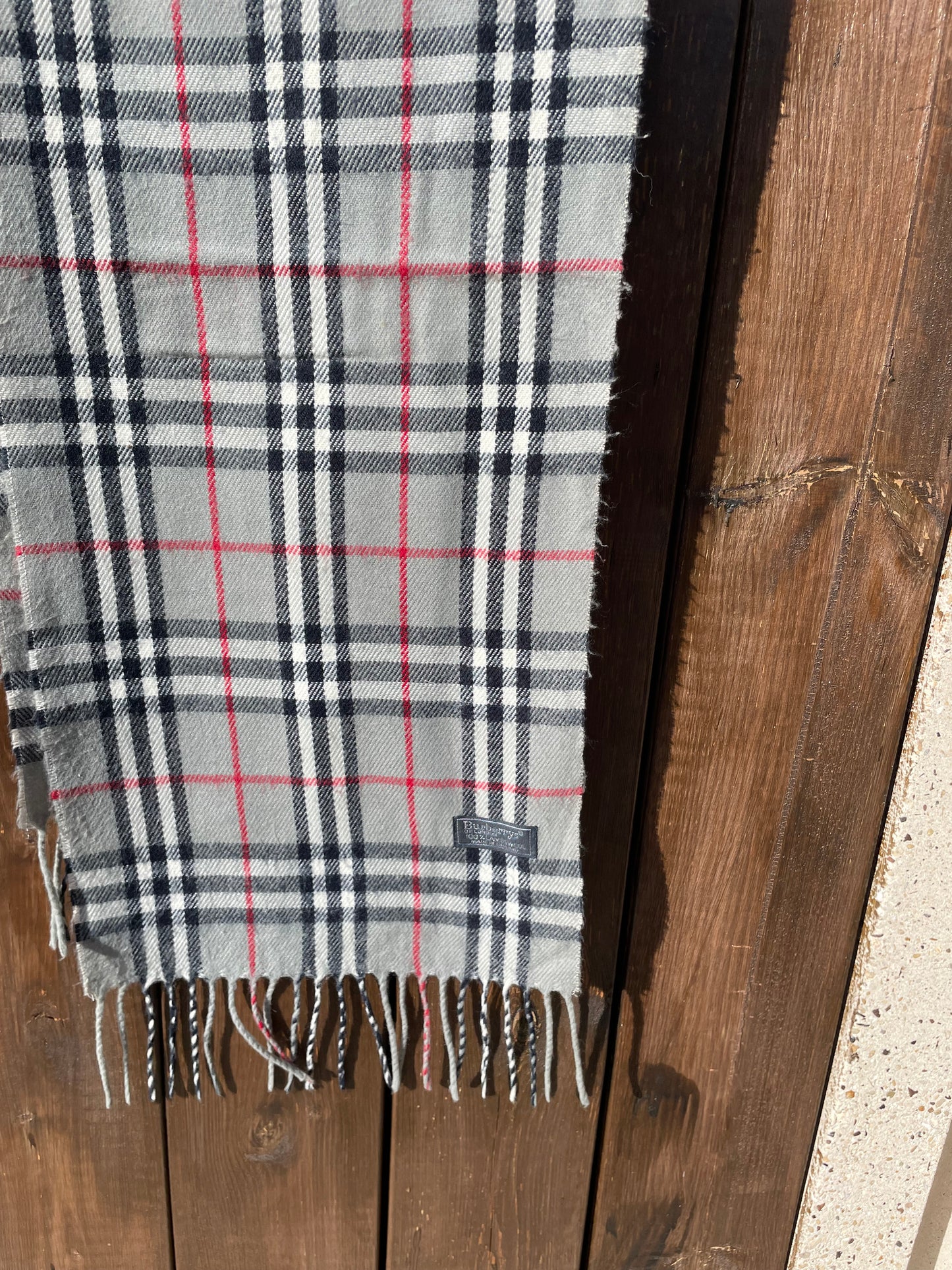 00s Burberry Nova Check lambswool Scarf