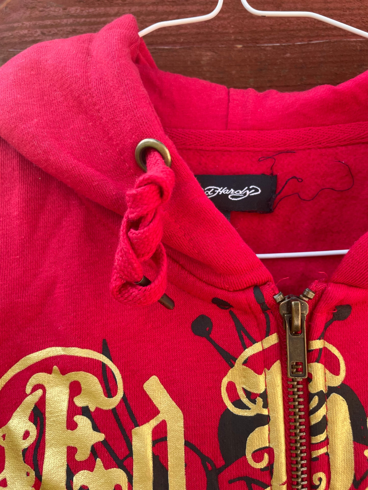 Ed Hardy y2k red love and roses/Tiger tattoo tracksuit NWOT