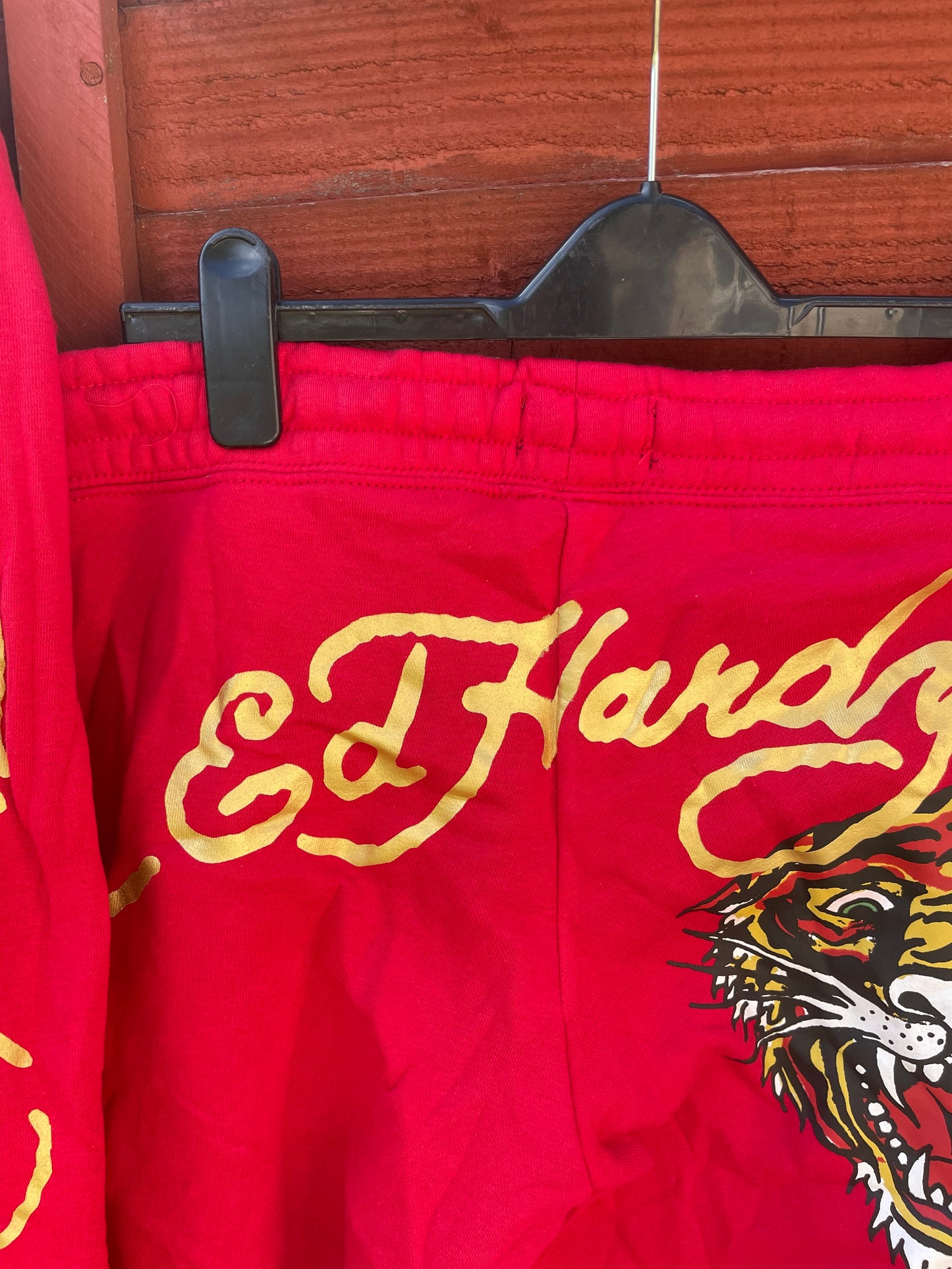 Ed Hardy y2k red love and roses/Tiger tattoo tracksuit NWOT