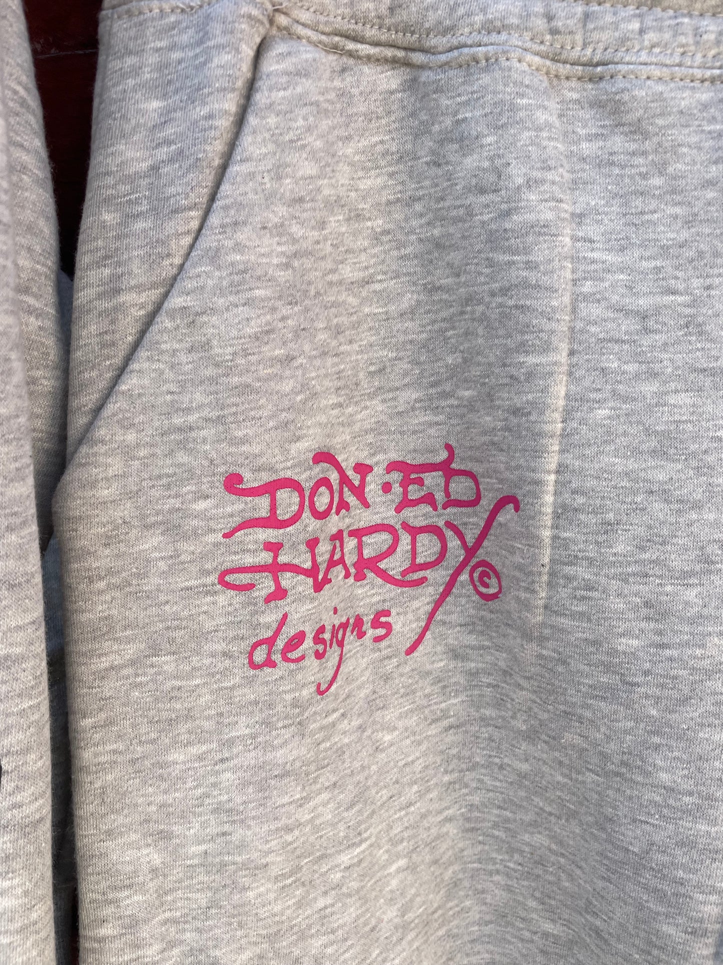 Ed Hardy y2k grey Love and Roses tracksuit NWOT