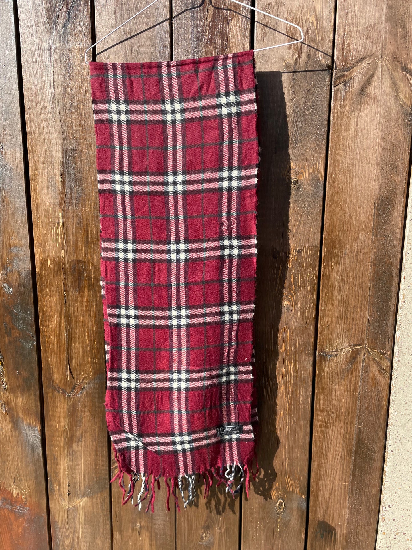 00s Burberry Nova Check lambswool Scarf