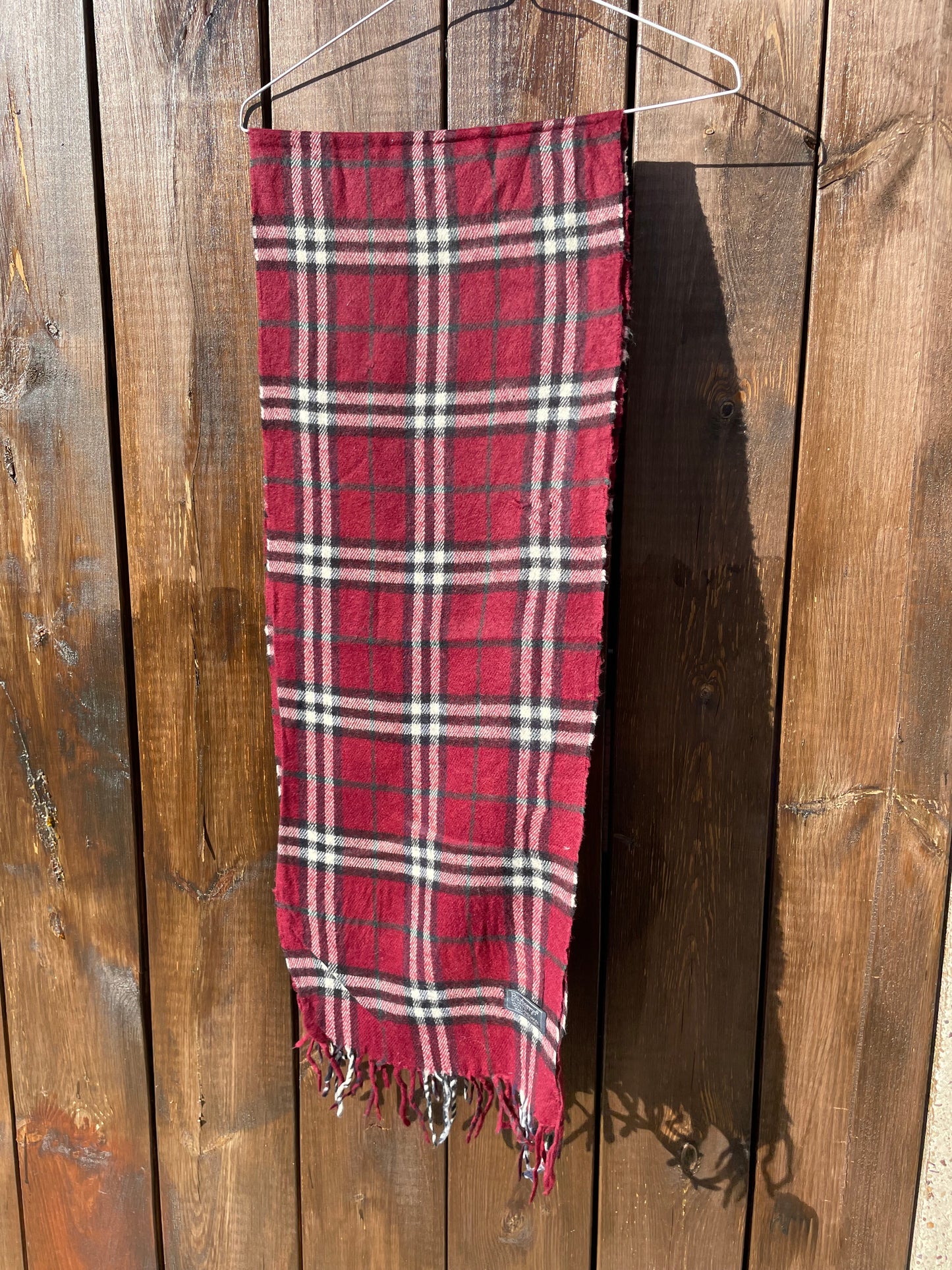 00s Burberry Nova Check lambswool Scarf
