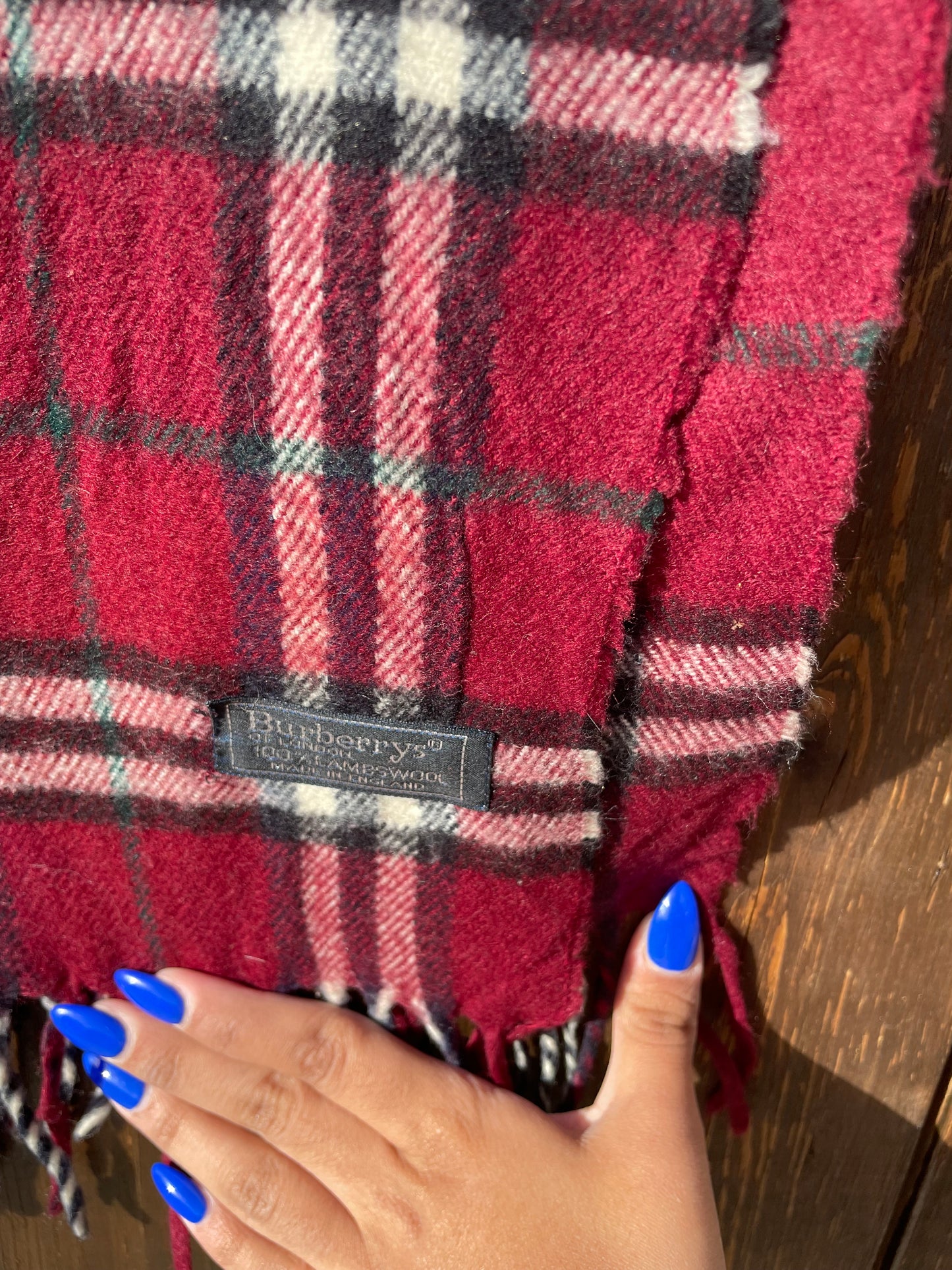00s Burberry Nova Check lambswool Scarf