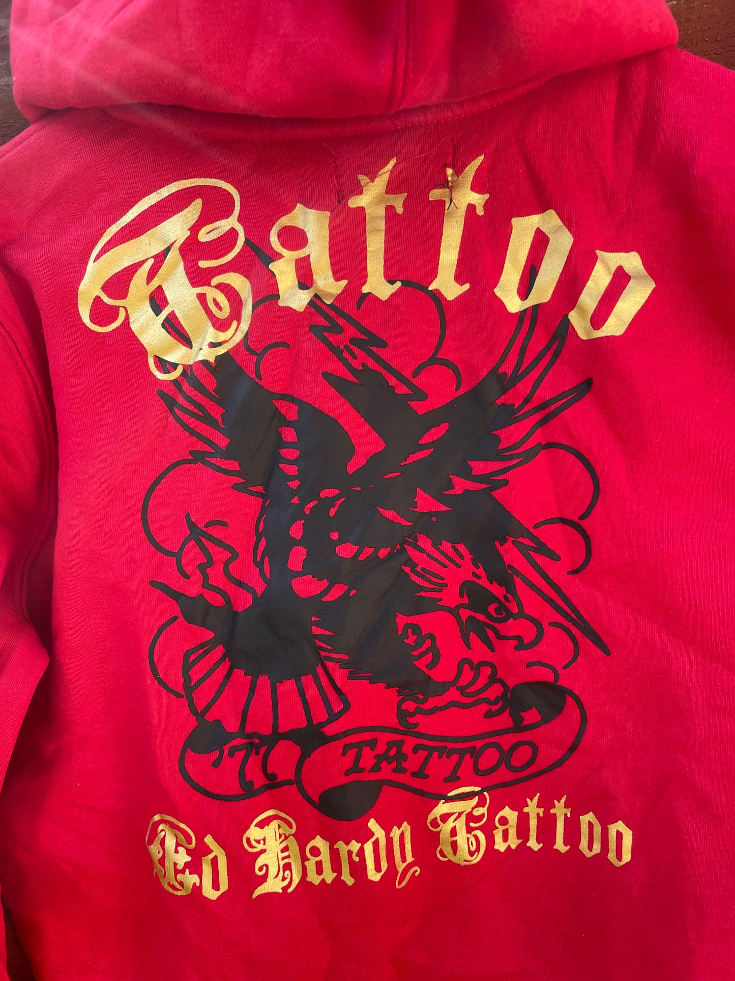 Ed Hardy y2k red love and roses/Tiger tattoo tracksuit NWOT