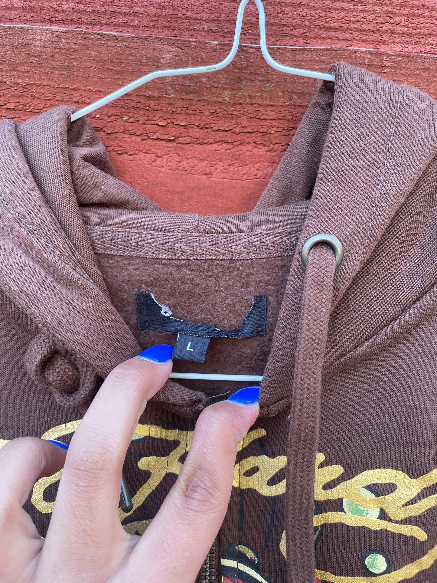 Ed Hardy y2k brown tracksuit NWOT Large