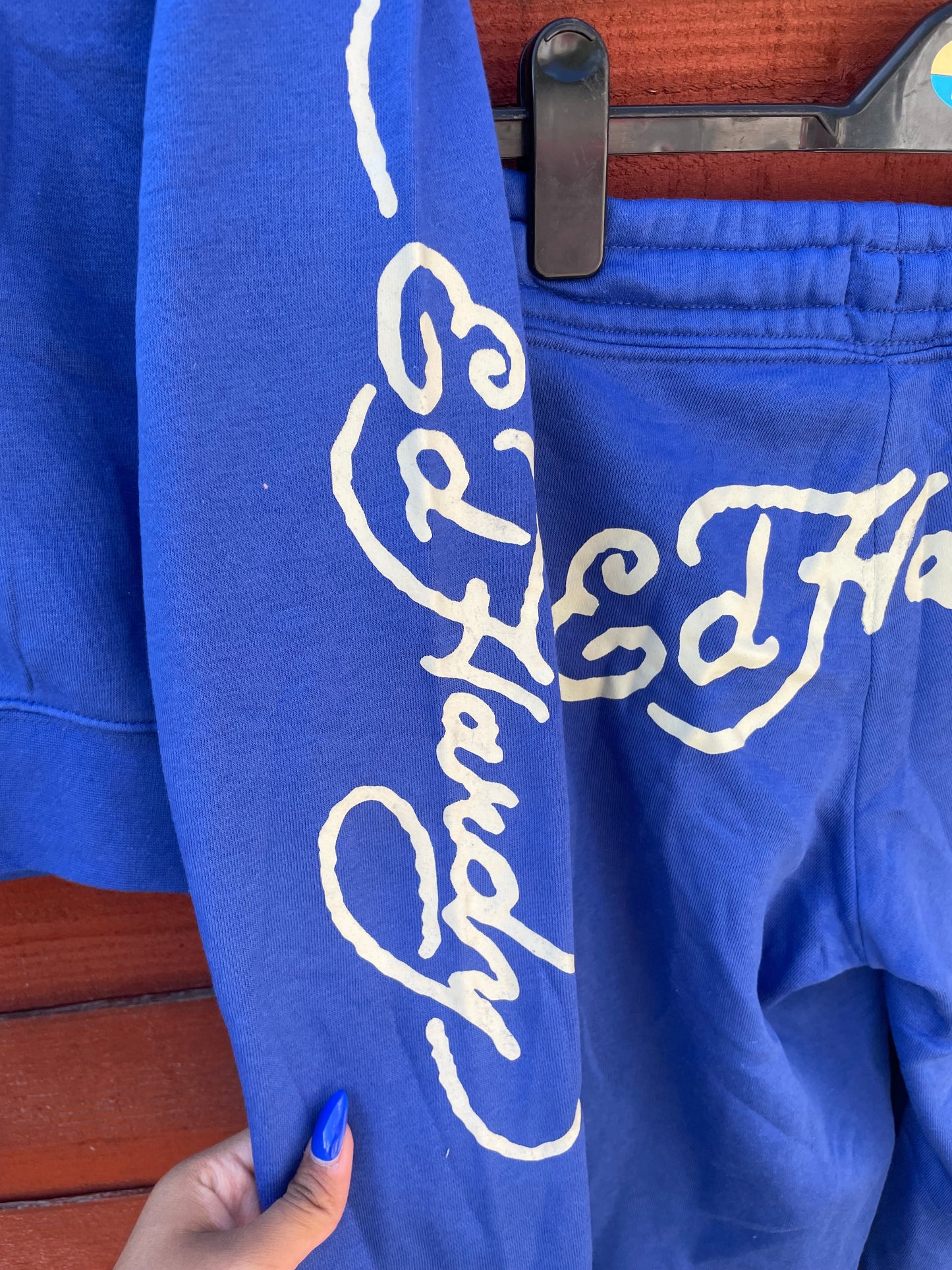 Ed hardy y2k blue skull tattoo tracksuit NWOT Medium