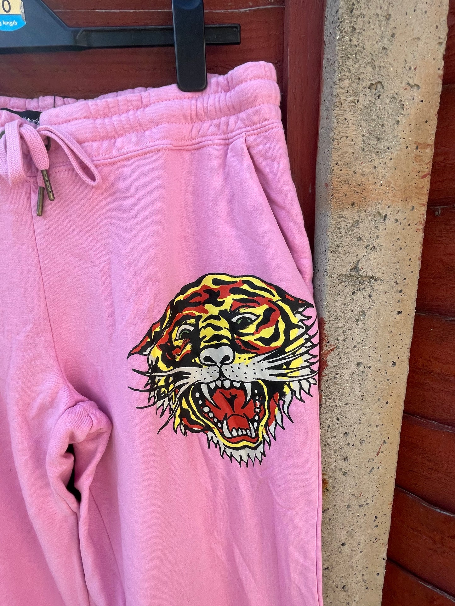 Ed Hardy y2k pink skull/Tiger tattoo tracksuit NWOT