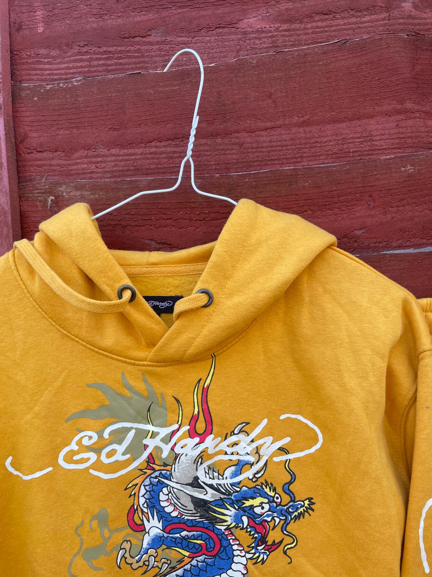 Ed Hardy y2k yellow skull/Snakes tracksuit xl