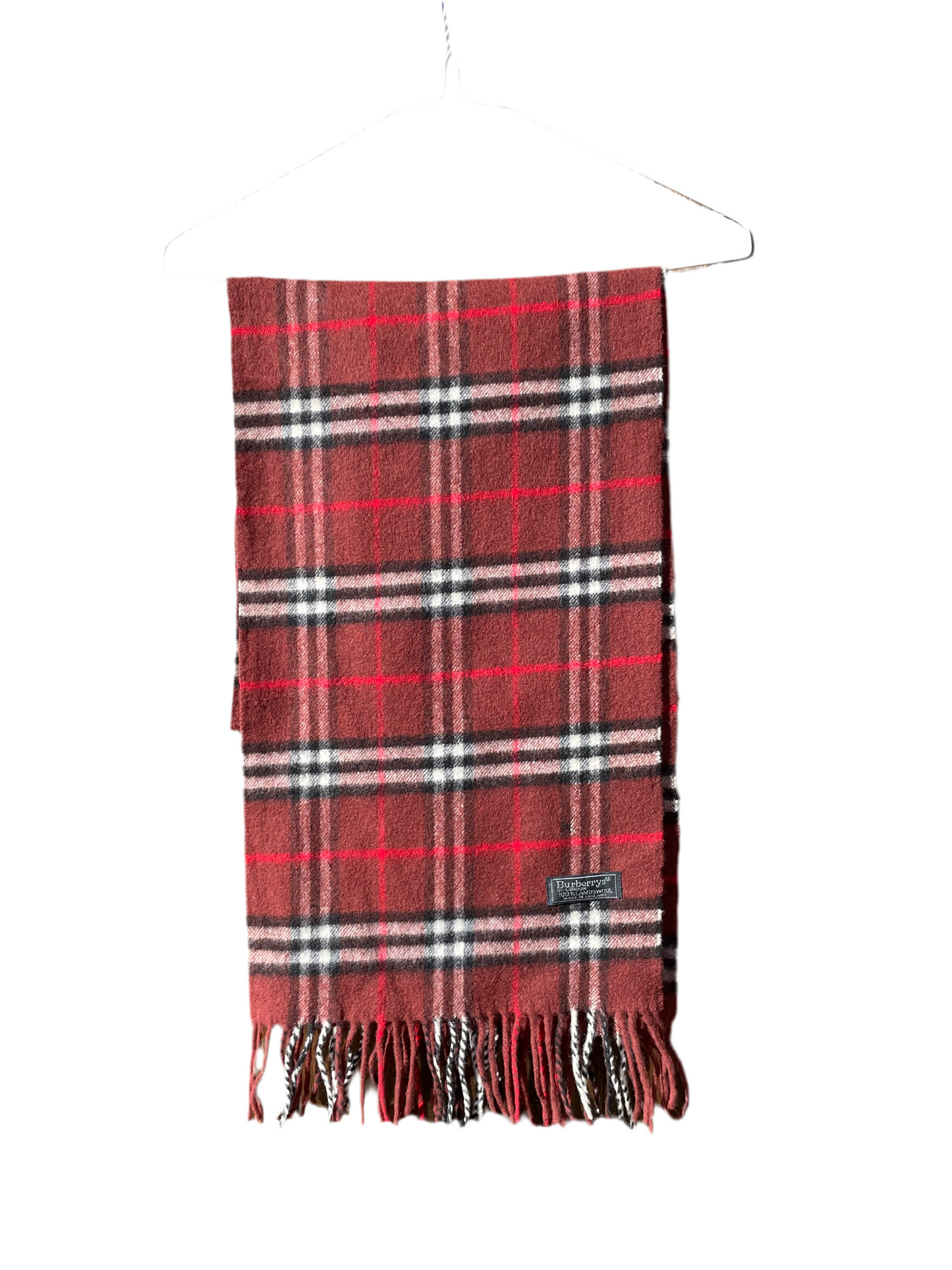 00s Burberry Nova Check brown lambswool Scarf