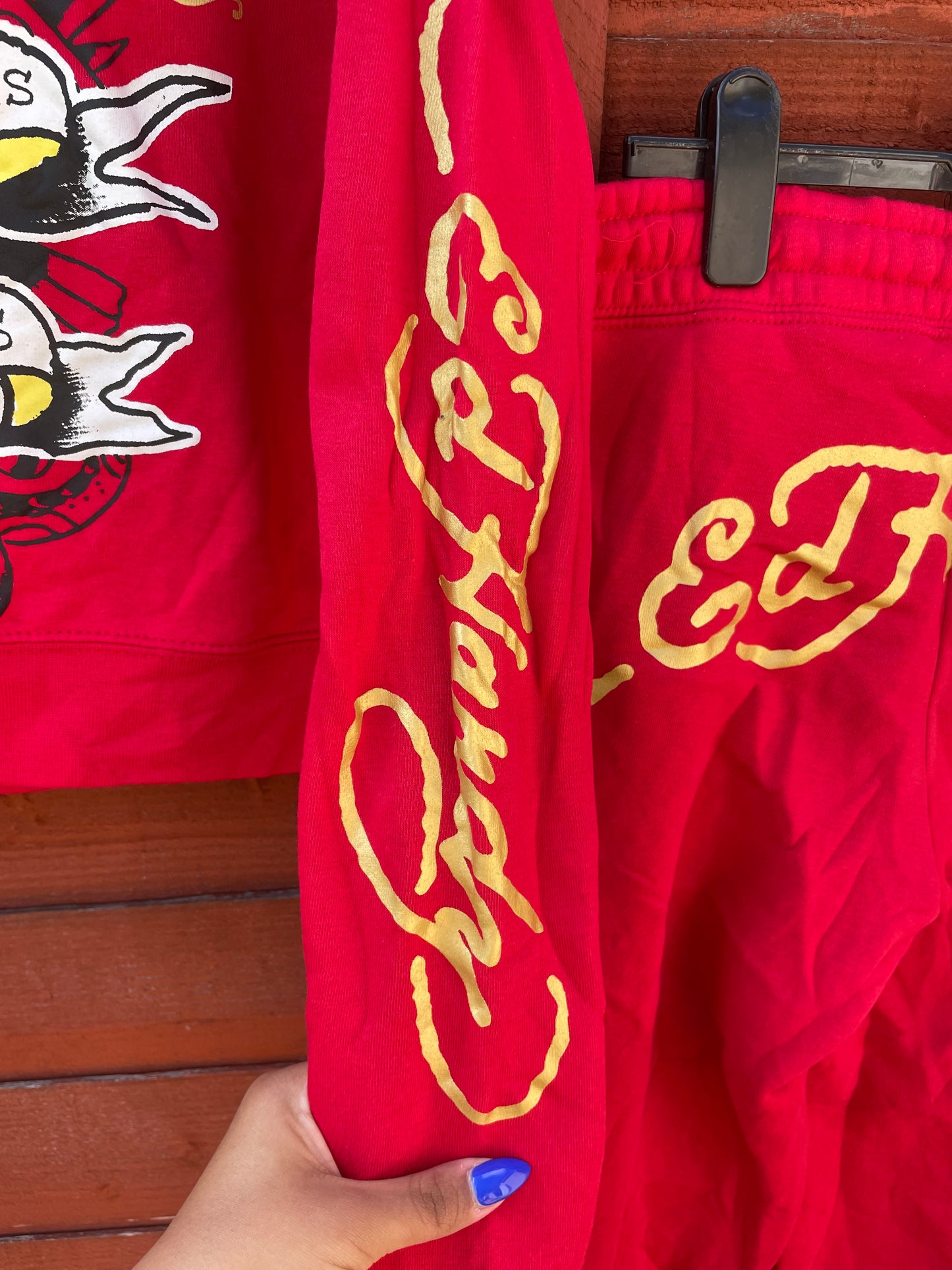 Ed Hardy y2k red love and roses/Tiger tattoo tracksuit NWOT
