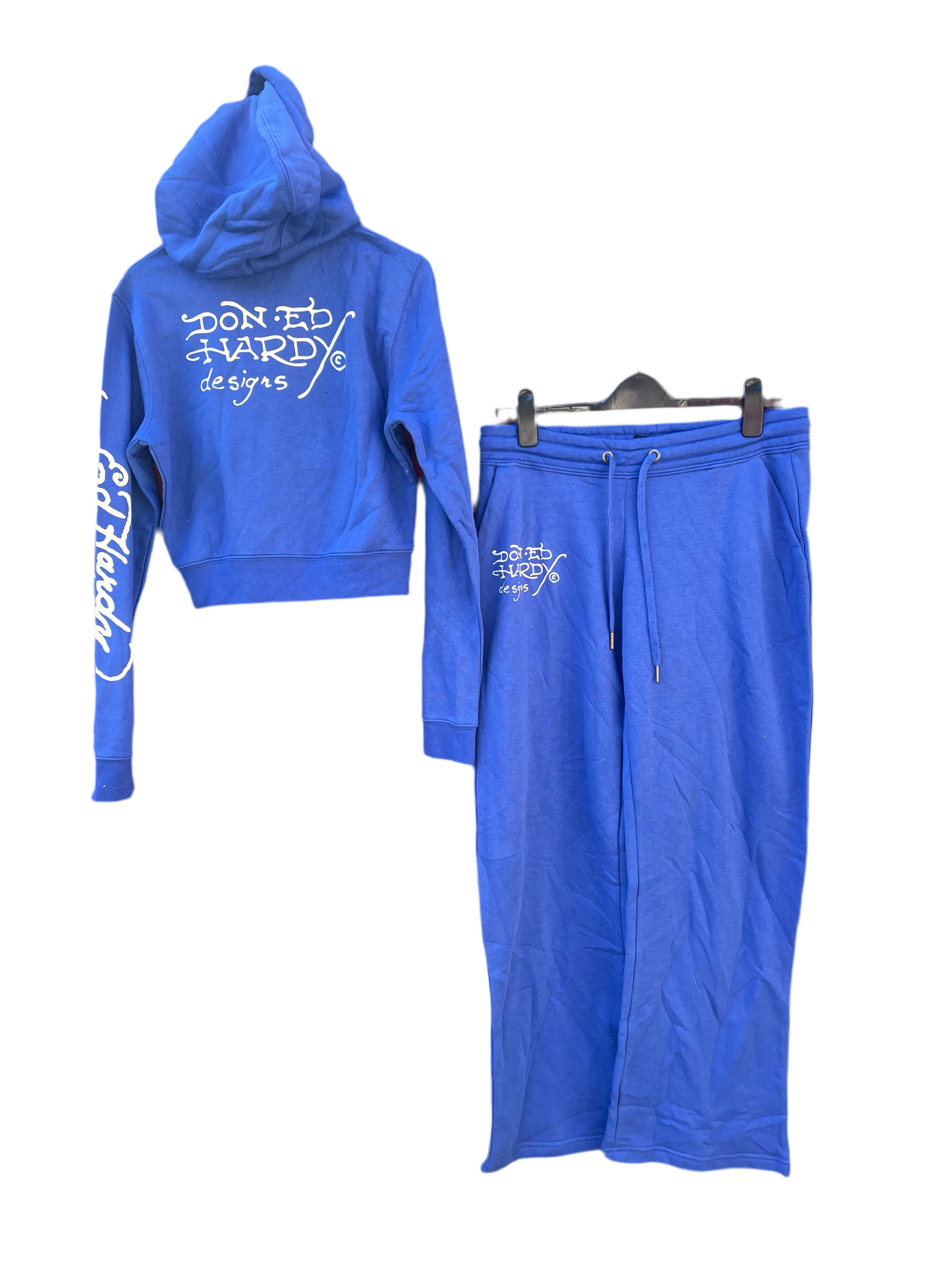 Ed hardy y2k blue skull tattoo tracksuit NWOT Medium