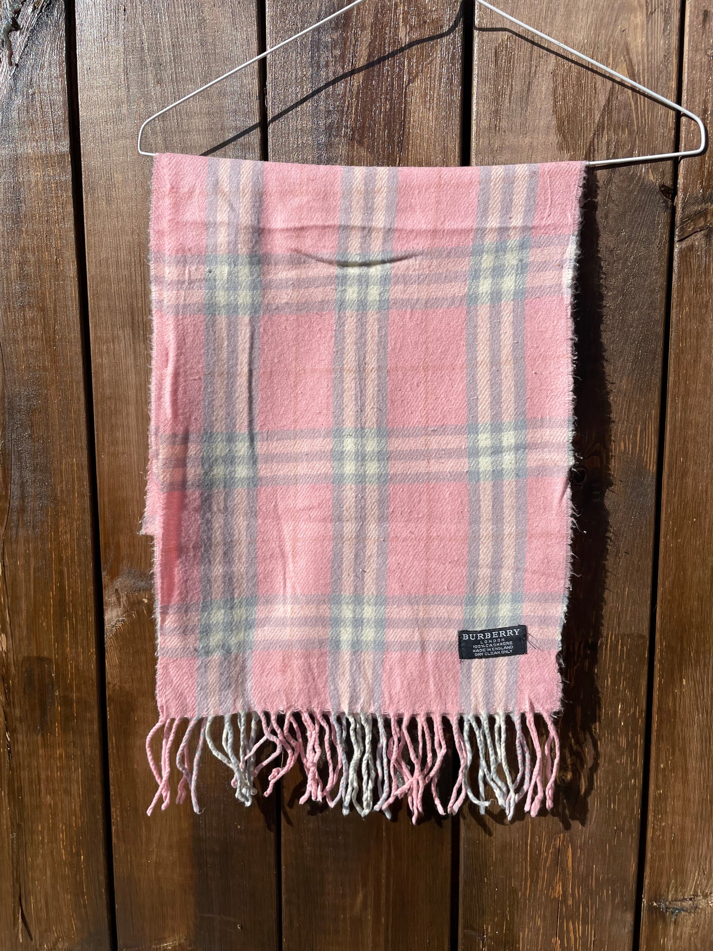 00s Burberry Nova Check Cashmere Scarf