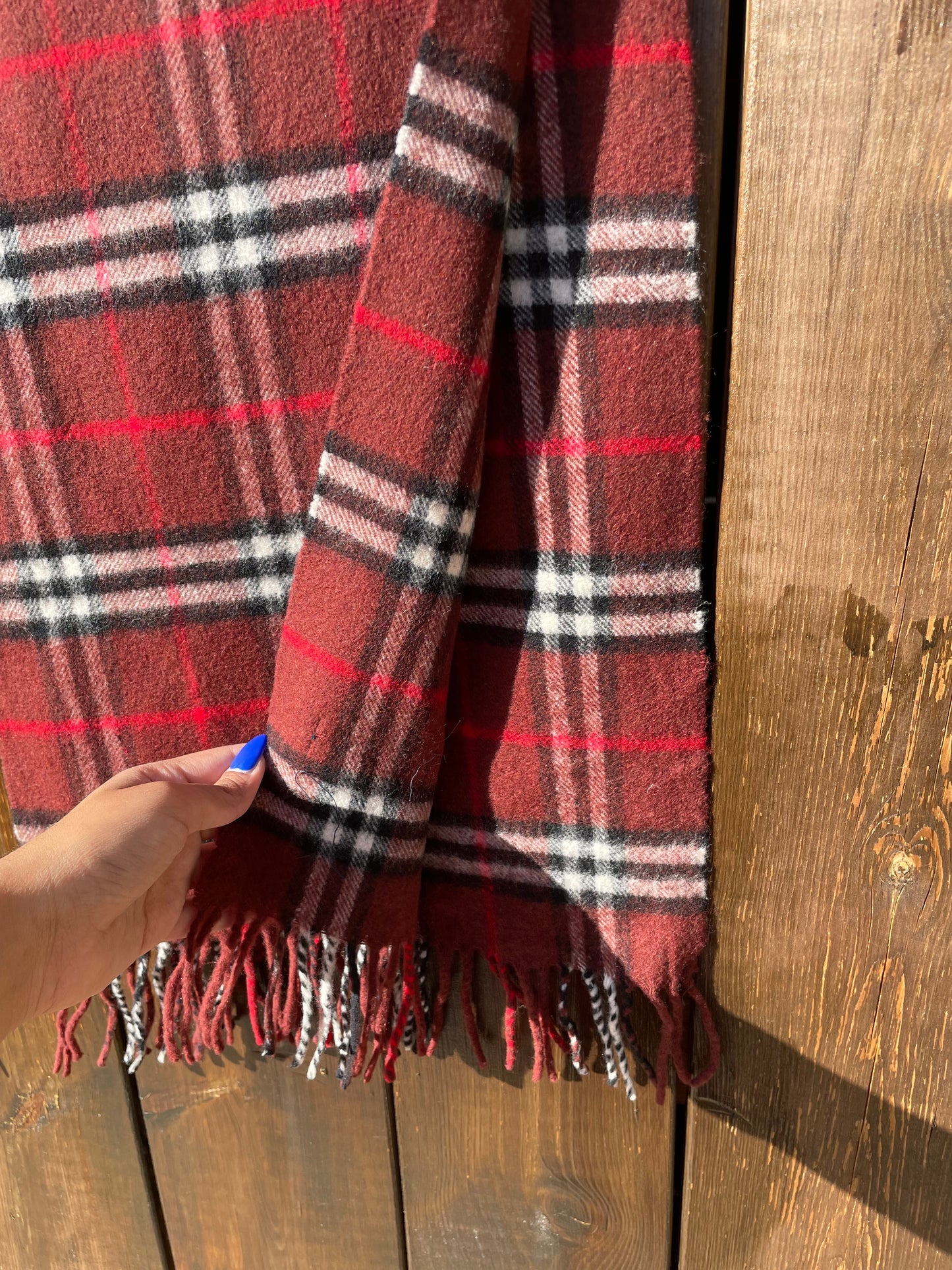 00s Burberry Nova Check brown lambswool Scarf