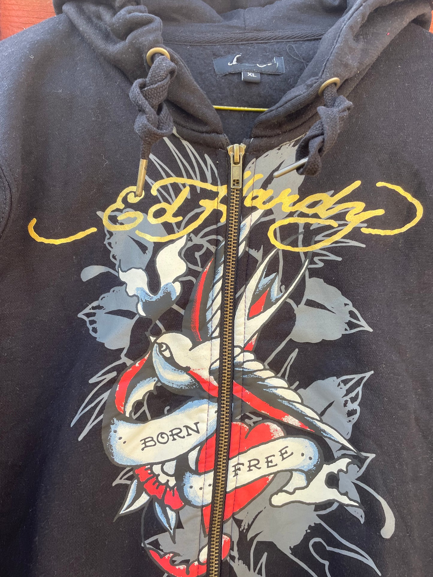 Vintage Ed hardy Love &Roses hoodie XL