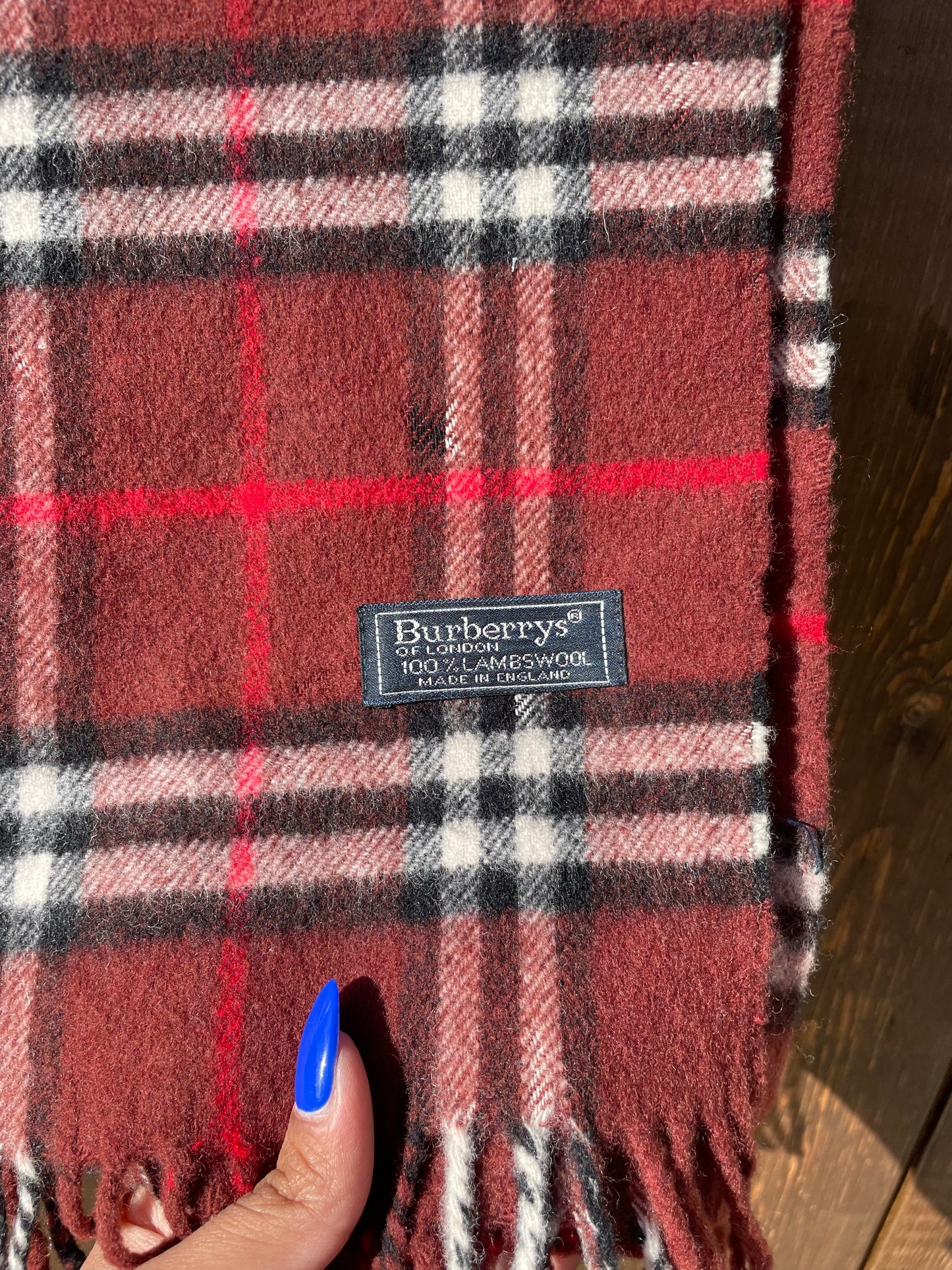00s Burberry Nova Check brown lambswool Scarf