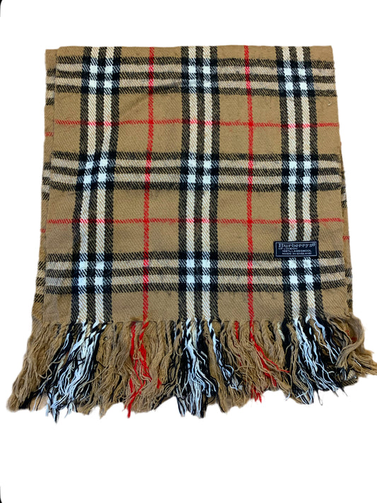 Burberry of London 100% lamsbwool beige scarf authentic