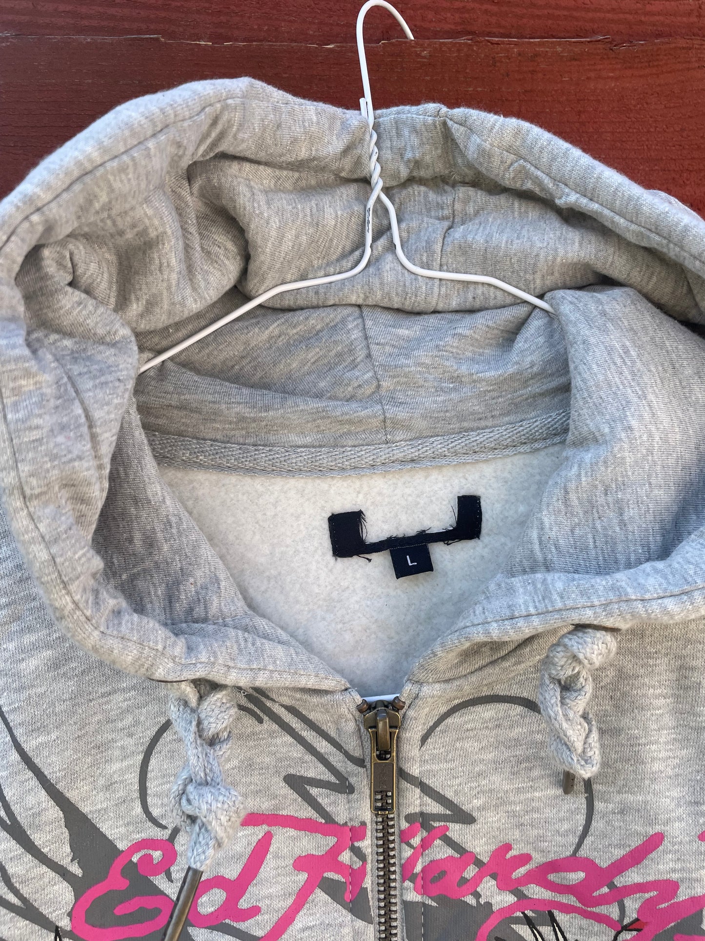 Ed Hardy y2k grey Love and Roses tracksuit NWOT