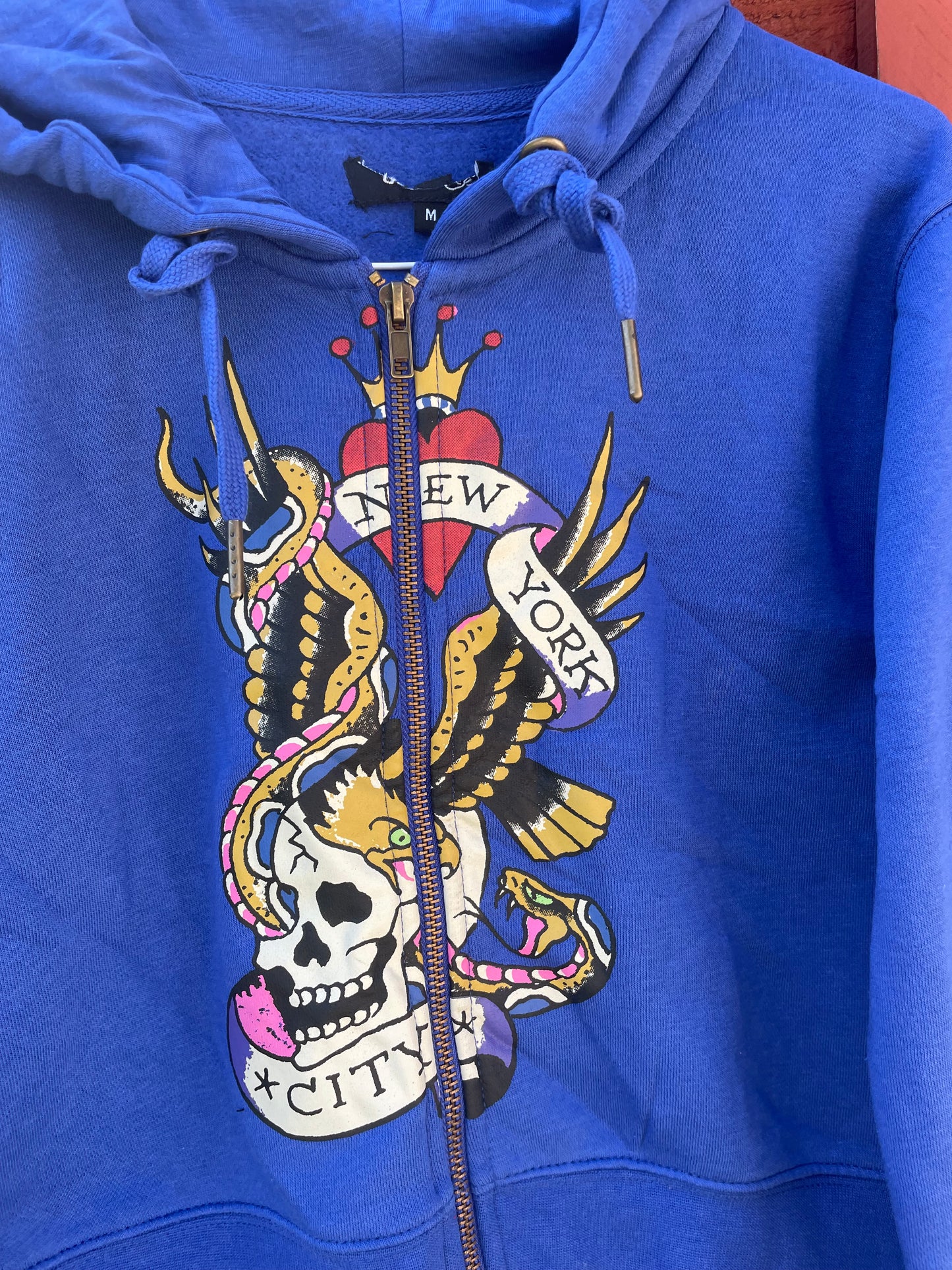 Ed hardy y2k blue skull tattoo tracksuit NWOT Medium