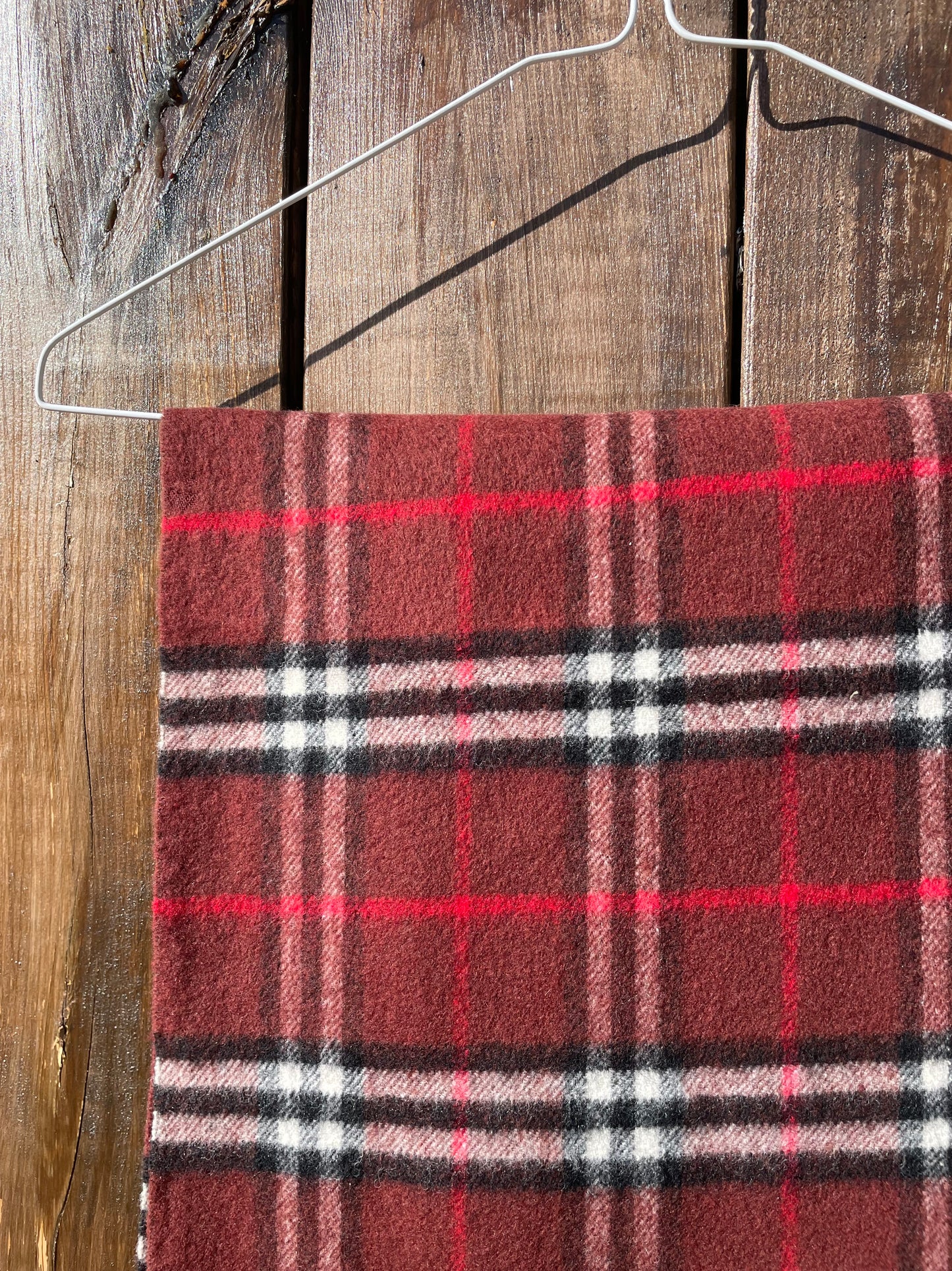 00s Burberry Nova Check brown lambswool Scarf