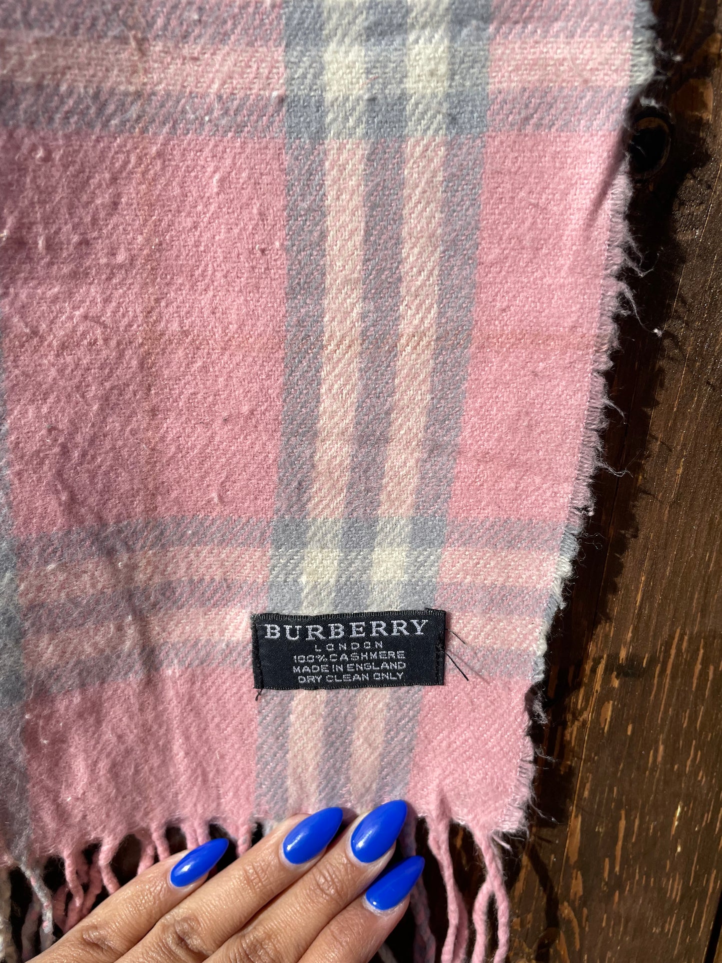 00s Burberry Nova Check Cashmere Scarf