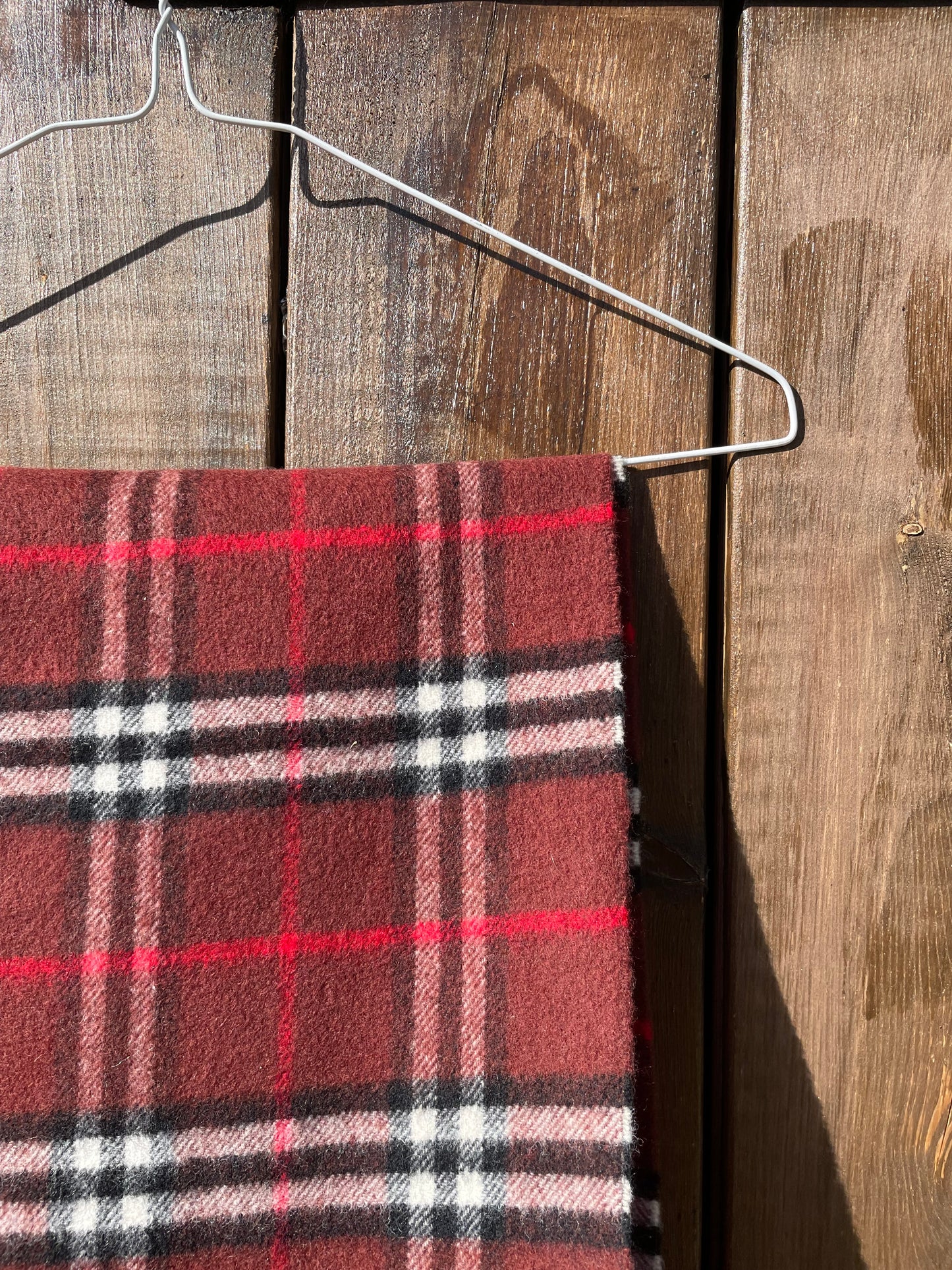 00s Burberry Nova Check brown lambswool Scarf