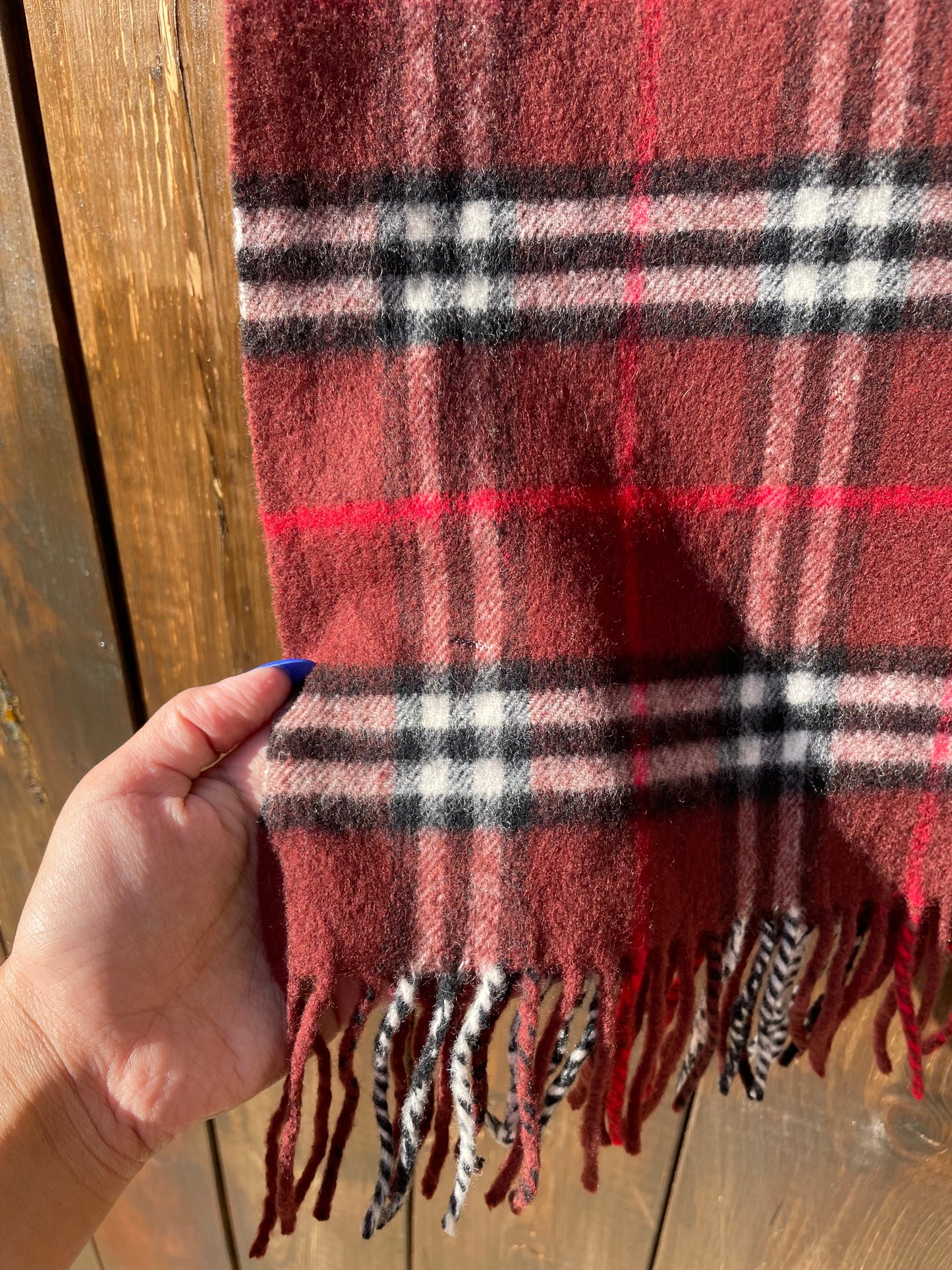 00s Burberry Nova Check brown lambswool Scarf